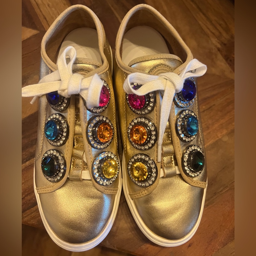 Kurt Geiger London Laney Octavia Gold Jewel Sneakers